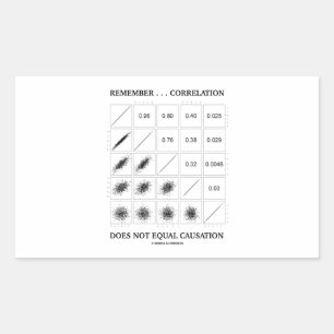 Remember ... Correlation Does Not Equal Causation Rectangular Sticker