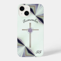 Remember Cross Flowers Ascribe Initials