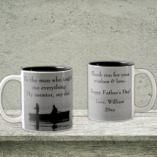 Remember Dad this Father's Day. Two-Toned Mug. Two-Tone Coffee Mug