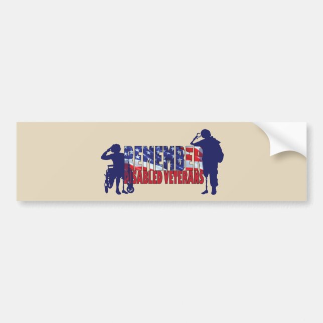 REMEMBER Disabled Veterans Bumper Sticker (Front)