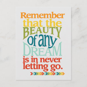 Remember Dreams Quote Postcard