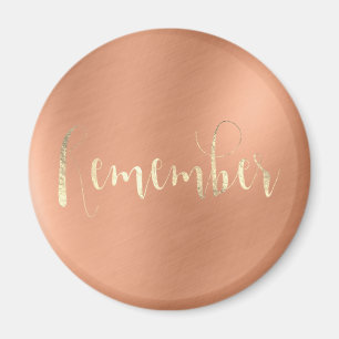 Remember Event Weekly Planner Champaign Copper Magnet