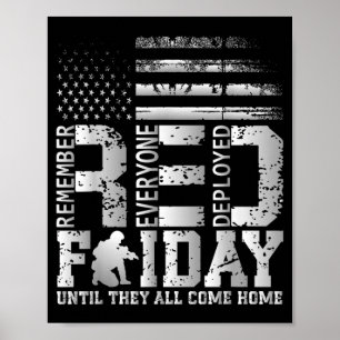 Remember Everyone Deployed RED Friday Military Poster