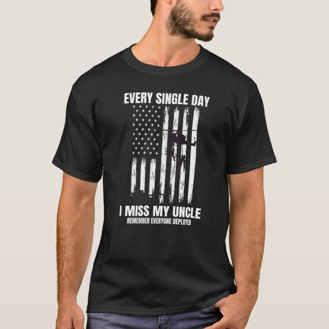 Remember Everyone Deployed Uncle Red Friday Americ T-Shirt (Front)