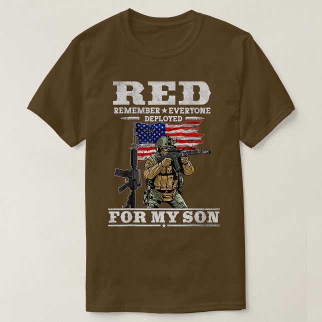 Remember Everyone Veteran Deployed RED Friday (64) T-Shirt (Design Front)