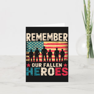 Remember Fallen Heroes Veteran Military Memorial Card