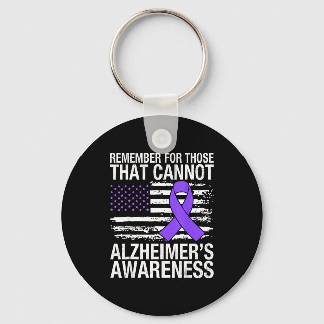 Remember for those that cannot alzheimer awareness key ring (Front)