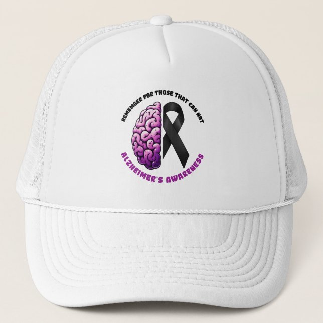 Remember For Those That Cannot ALZ's Awareness Trucker Hat (Front)