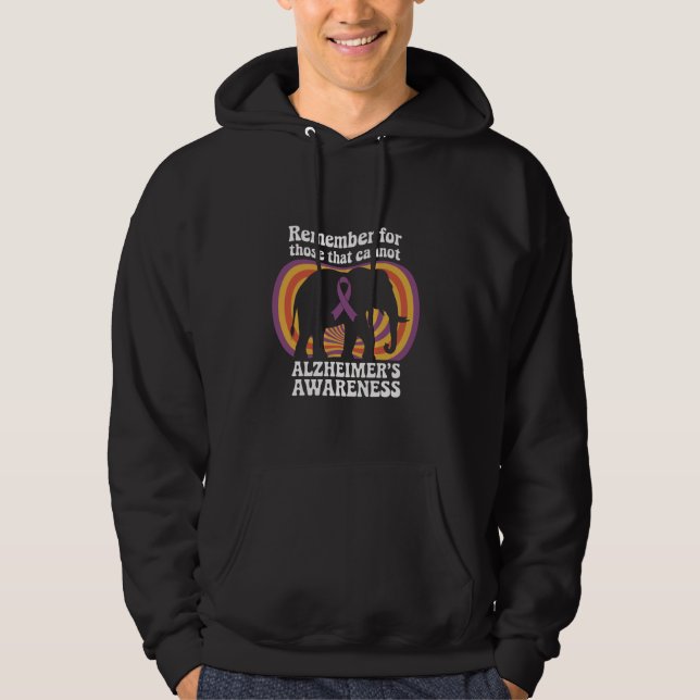 Remember for Those That Cannot Elephant Alzheimer  Hoodie (Front)