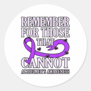 Remember For Those That Cannot Heimerheimer's Awar Classic Round Sticker