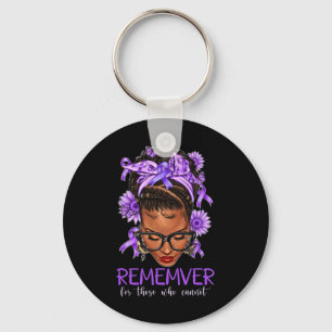 Remember For Those Who Cannot Afro Purple Butterfl Key Ring
