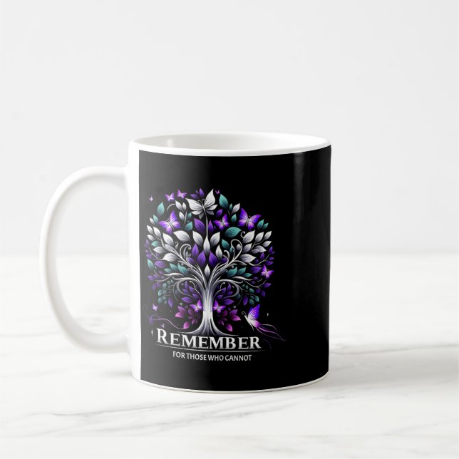 Remember For Those Who Cannot Alzheimers Awareness Coffee Mug (Left)