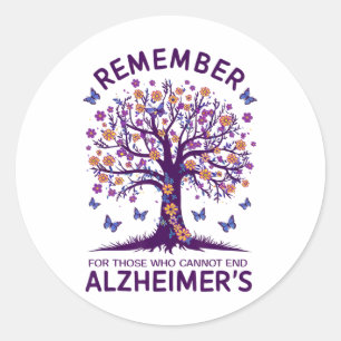 Remember For Those Who Cannot Heimerheimer's Aware Classic Round Sticker