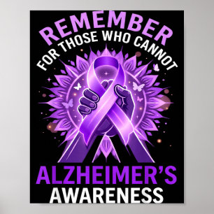 Remember for those who cannot purple alzheimer’s poster