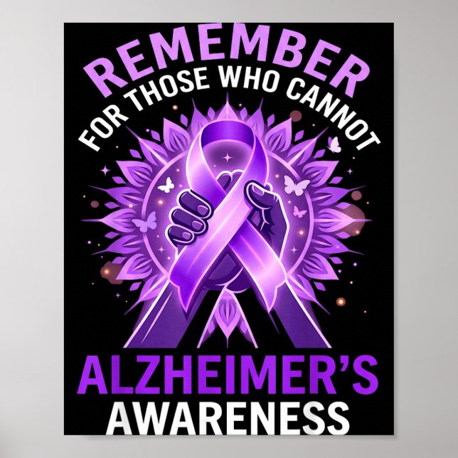 Remember for those who cannot purple alzheimer’s poster (Front)