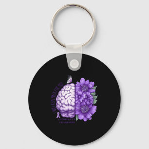 Remember for you alzheimer's awareness flowers key ring