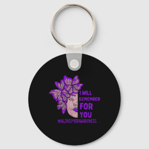 Remember For You Butterfly Alzheimerheimer Awarene Key Ring