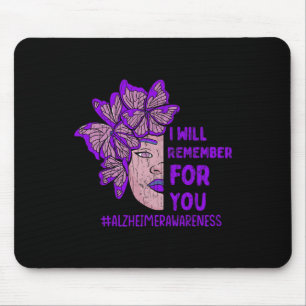 Remember For You Butterfly Alzheimerheimer Awarene Mouse Pad