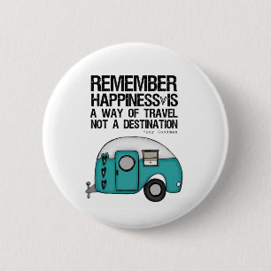 remember happiness 6 cm round badge