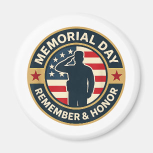 Remember & Honour Patriotic Veterans Memorial Day Magnet