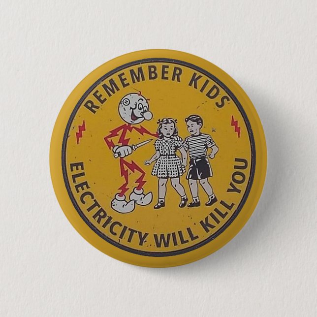 remember kids 6 cm round badge (Front)