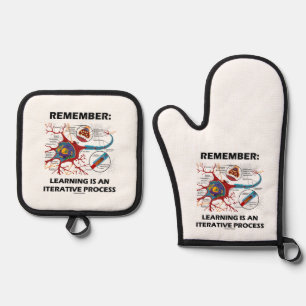 Remember: Learning Is An Iterative Process Synapse Oven Mitt & Pot Holder Set