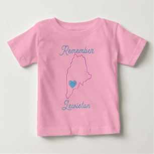 Remember Lewiston w/ Customisable Text Baby T-Shi Baby T-Shirt