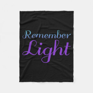 Remember Light Suicide Prevention Design Fleece Blanket