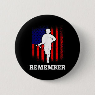 Remember Memorial Day  6 Cm Round Badge