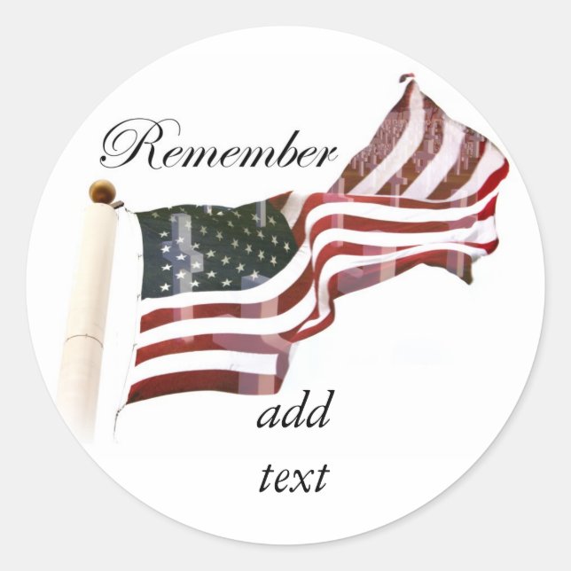 Remember  Memorial Day - Crosses Within Old Glory Classic Round Sticker (Front)