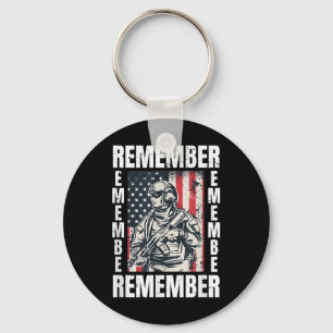 Remember Memorial Day  Key Ring