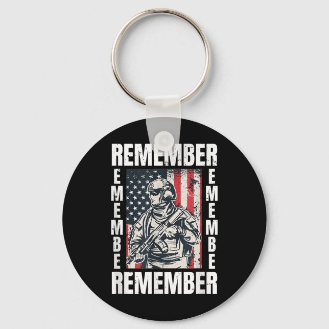 Remember Memorial Day  Key Ring (Front)