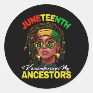 Remember My Ancestors African American Women Black Classic Round Sticker