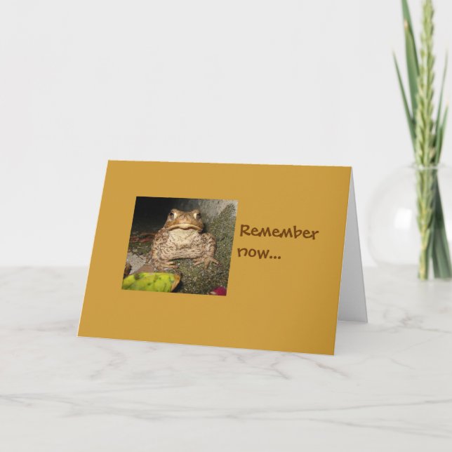 Remember now... card (Front)