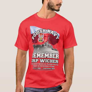 REMEMBER ORP Wicher Polish Navy Destroyer T-Shirt