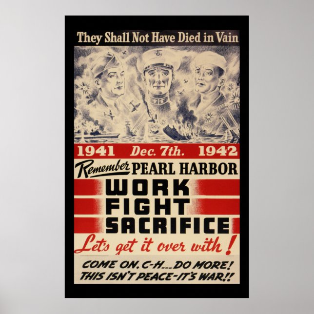 Remember Pearl Harbour Poster (Front)