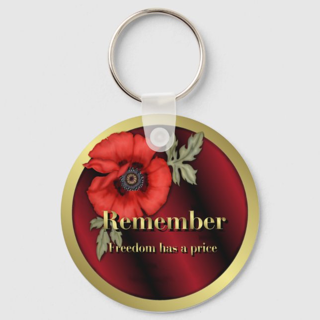 Remember Poppy Key Ring (Front)