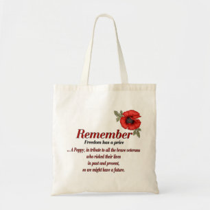 Remember Poppy Tote Bag