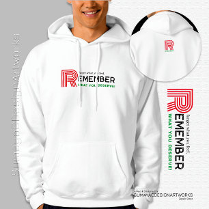 Remember Quote Red Green   White Men's Hoodie