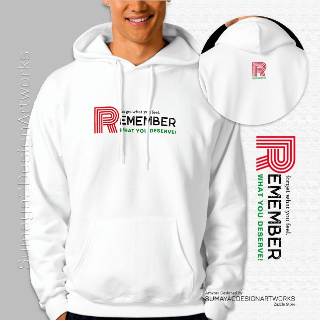 Remember Quote Red Green | White Men's Hoodie (Creator Uploaded)