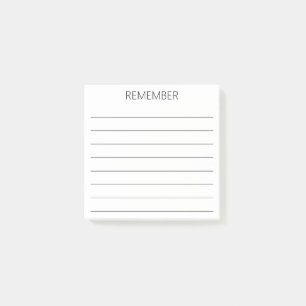 REMEMBER Reminder Post-it Notes