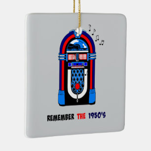 Remember the 1950s, jukebox, ceramic ornament