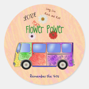 Remember the '60s Rock and Roll Classic Round Sticker
