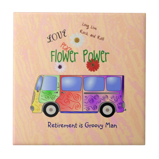 Remember the '60s Rock and Roll, groovy... Ceramic Tile (Front)