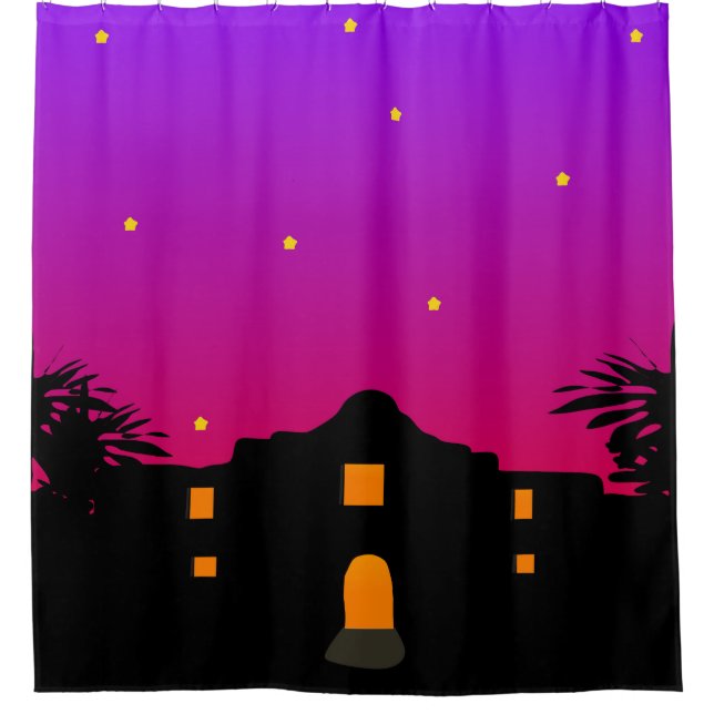Remember The Alamo Shower Curtain (Front)