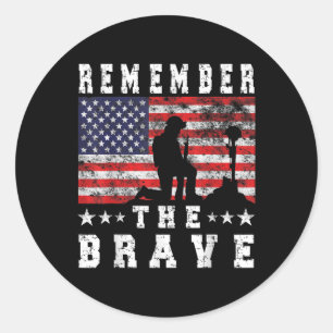 Remember The Brave - Memorial Day Classic Round Sticker