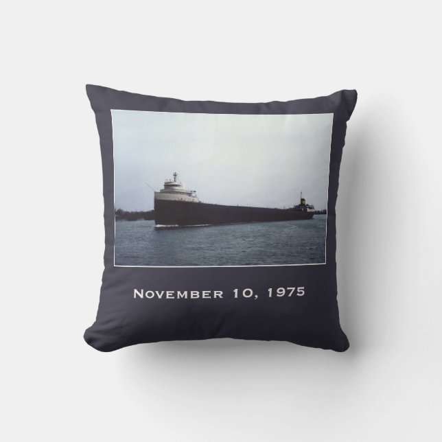 Remember the Edmund Fitzgerald Cushion (Front)