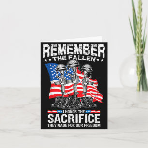 Remember The Fallen Honour The Sacrifice Veteran Card