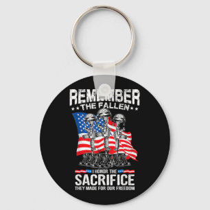 Remember The Fallen Honour The Sacrifice Veteran Key Ring