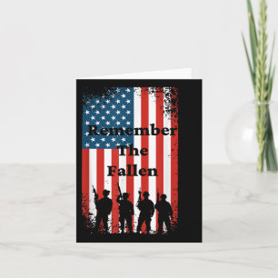 Remember The Fallen Memorial Day American Flag Sol Card